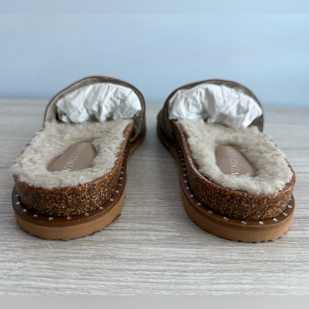 Vince Camuto Kanadial Slide Sandal - Tuscan Taupe Verona Suede Size 9 - Picture 6 of 8